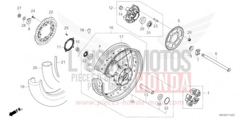ROUE ARRIERE (1) CRF1100AM de 2021